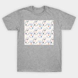 Bauhaus abstract faces T-Shirt